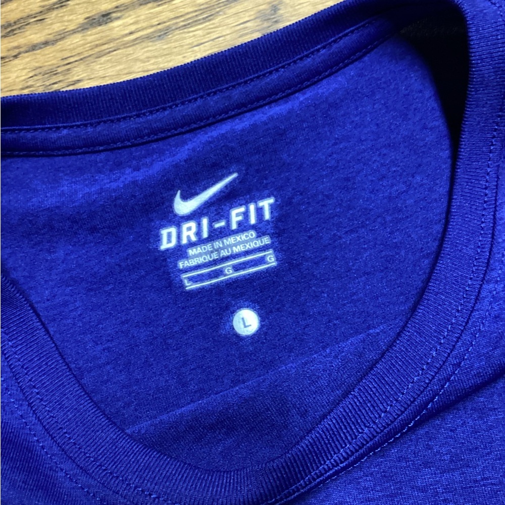 Nike dri fit Shirt Women Royal Blue Size Large - Picture 7 of 7